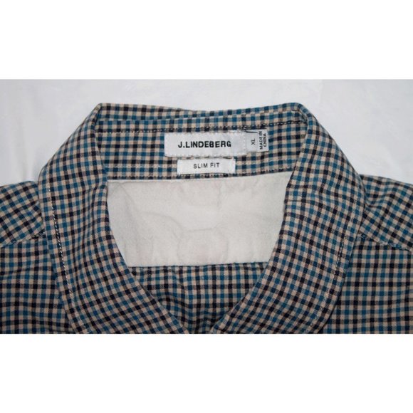 J. Lindeberg Mens Slim Fit Short Sleeve Button Down Shirt Size XL - Picture 5 of 5